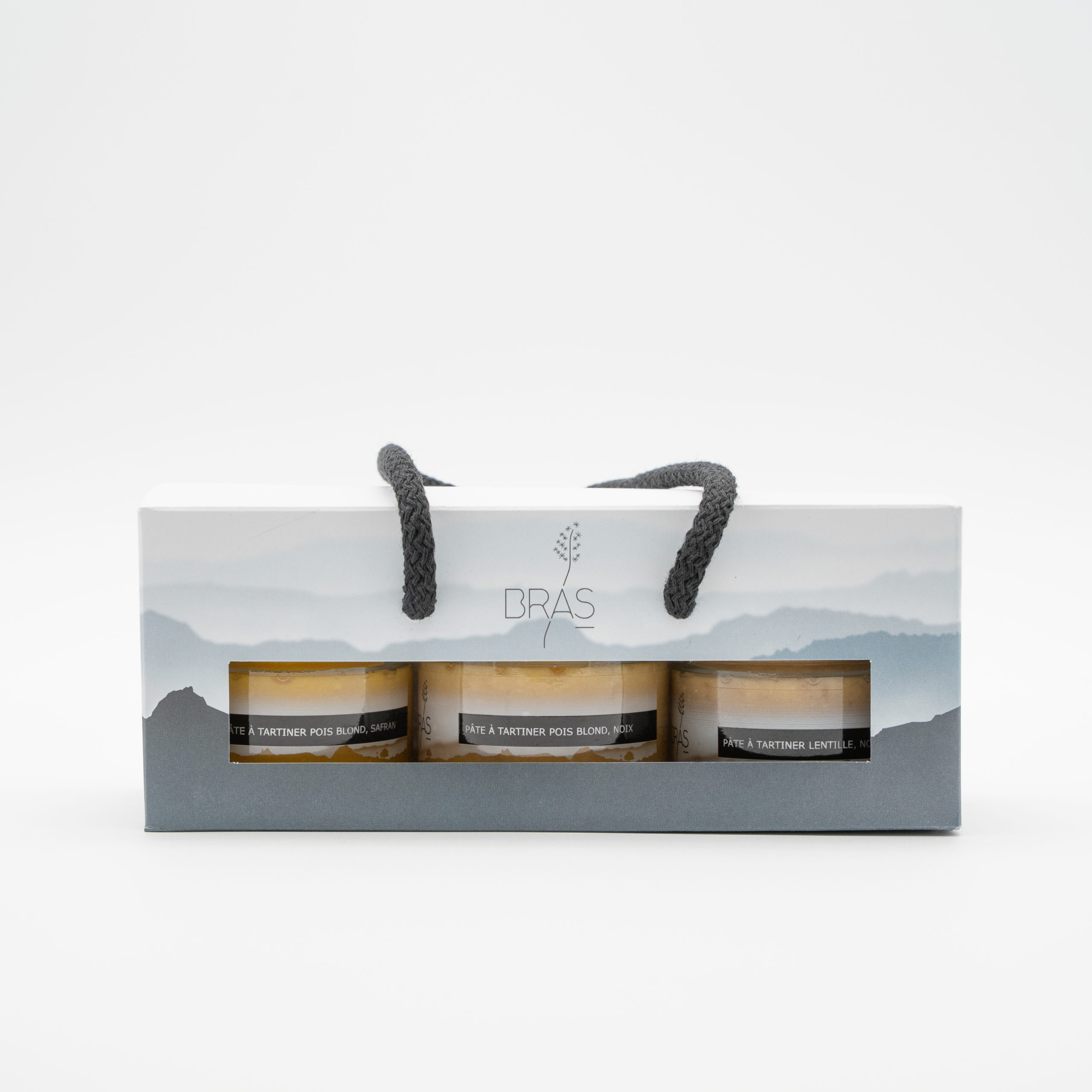 Lot de 3 pâtes à tartiner salées façon houmous - Bras